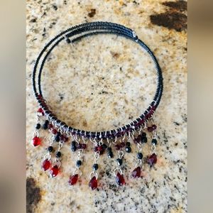 Y2K 90s Black and Red Memory Choker
